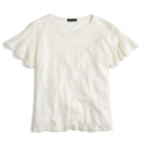 J. Crew Tops - J. Crew Linen Flutter Tee JCrew